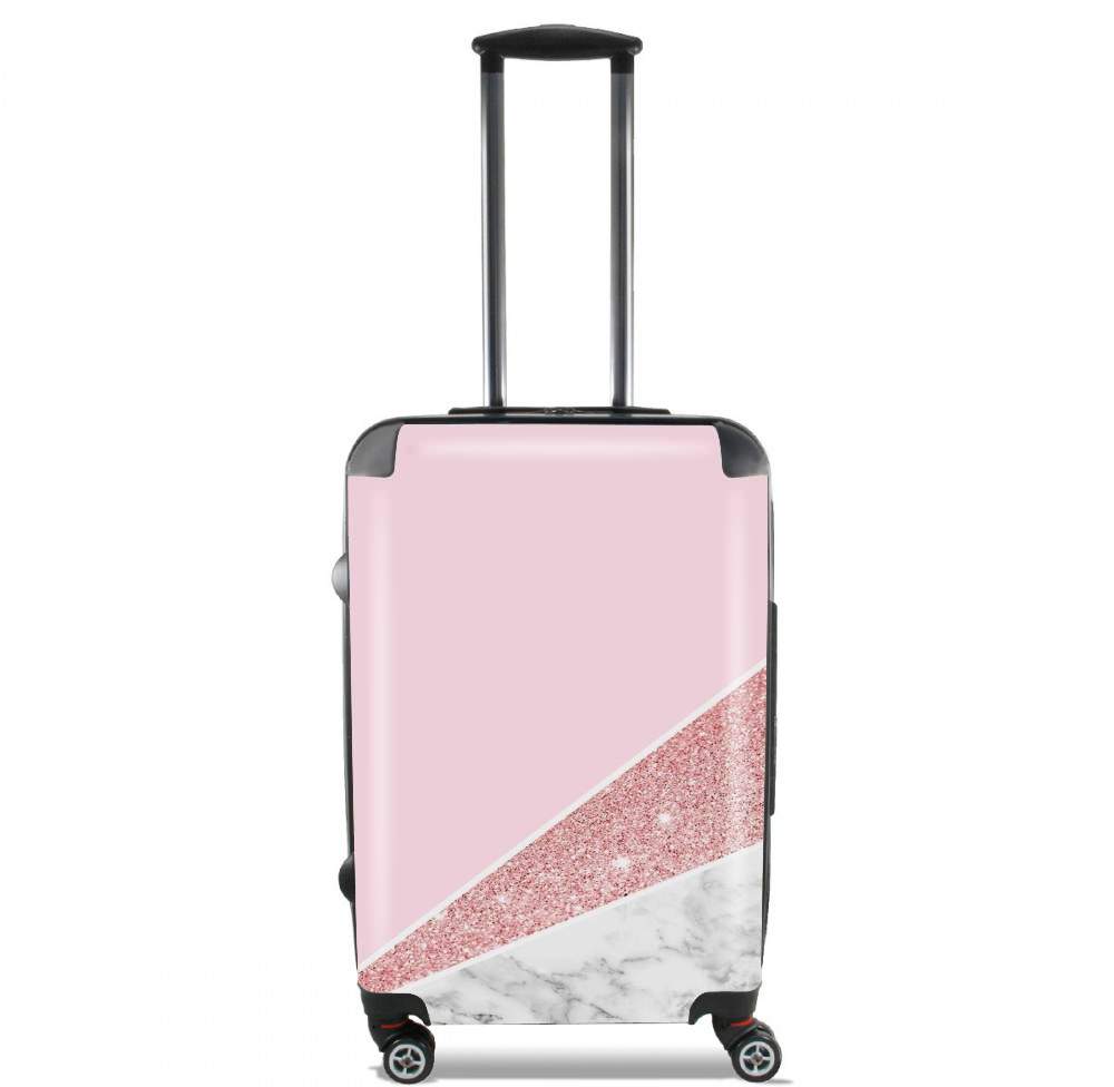  Initiale Marble and Glitter Pink para Tamaño de cabina maleta
