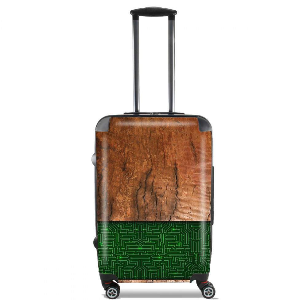  Natural Wooden Wood Oak para Tamaño de cabina maleta