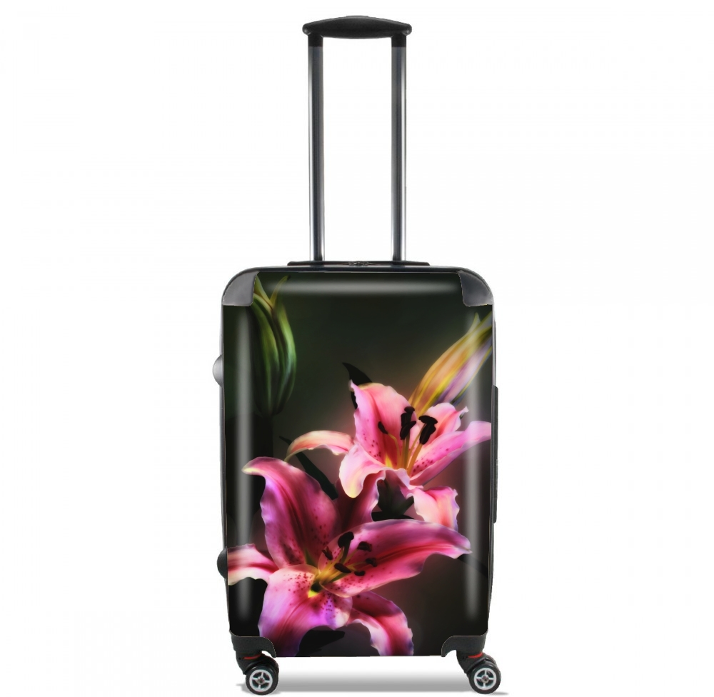  Painting Pink Stargazer Lily para Tamaño de cabina maleta