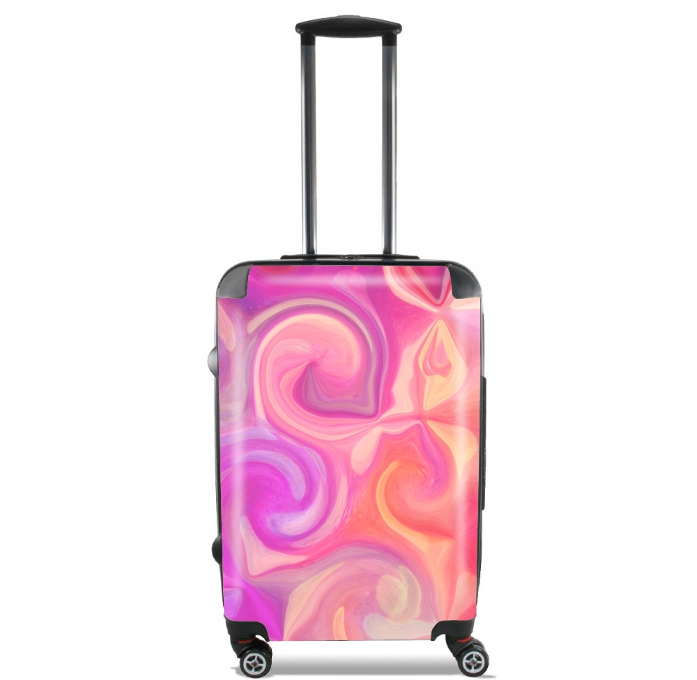  pink and orange swirls para Tamaño de cabina maleta