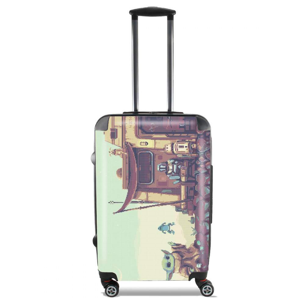  Pixel Retro Mandalorian para Tamaño de cabina maleta