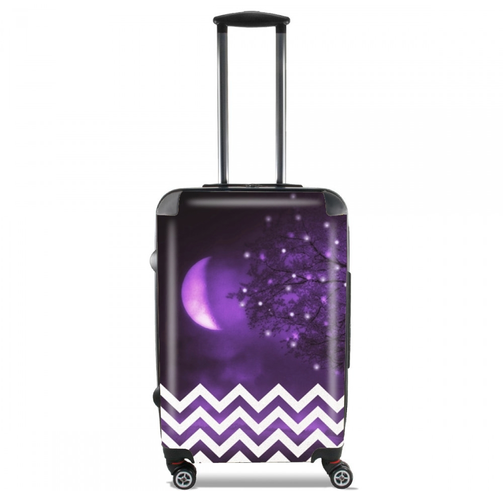  Purple moon chevron para Tamaño de cabina maleta