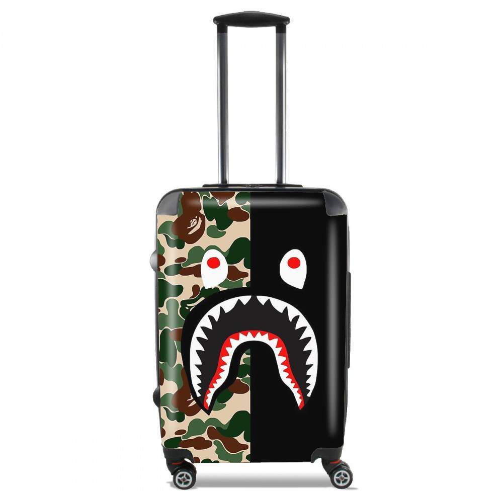  Shark Bape Camo Military Bicolor para Tamaño de cabina maleta