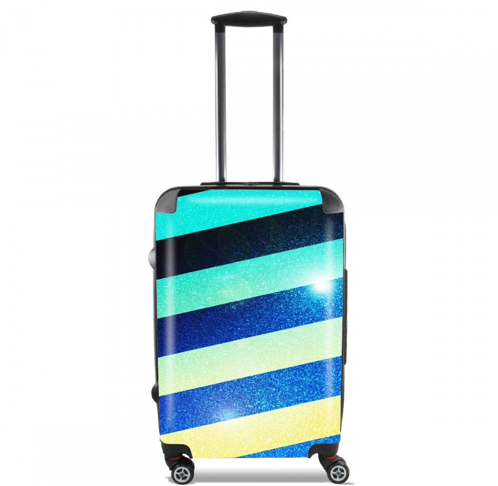  Striped Colorful Glitter para Tamaño de cabina maleta