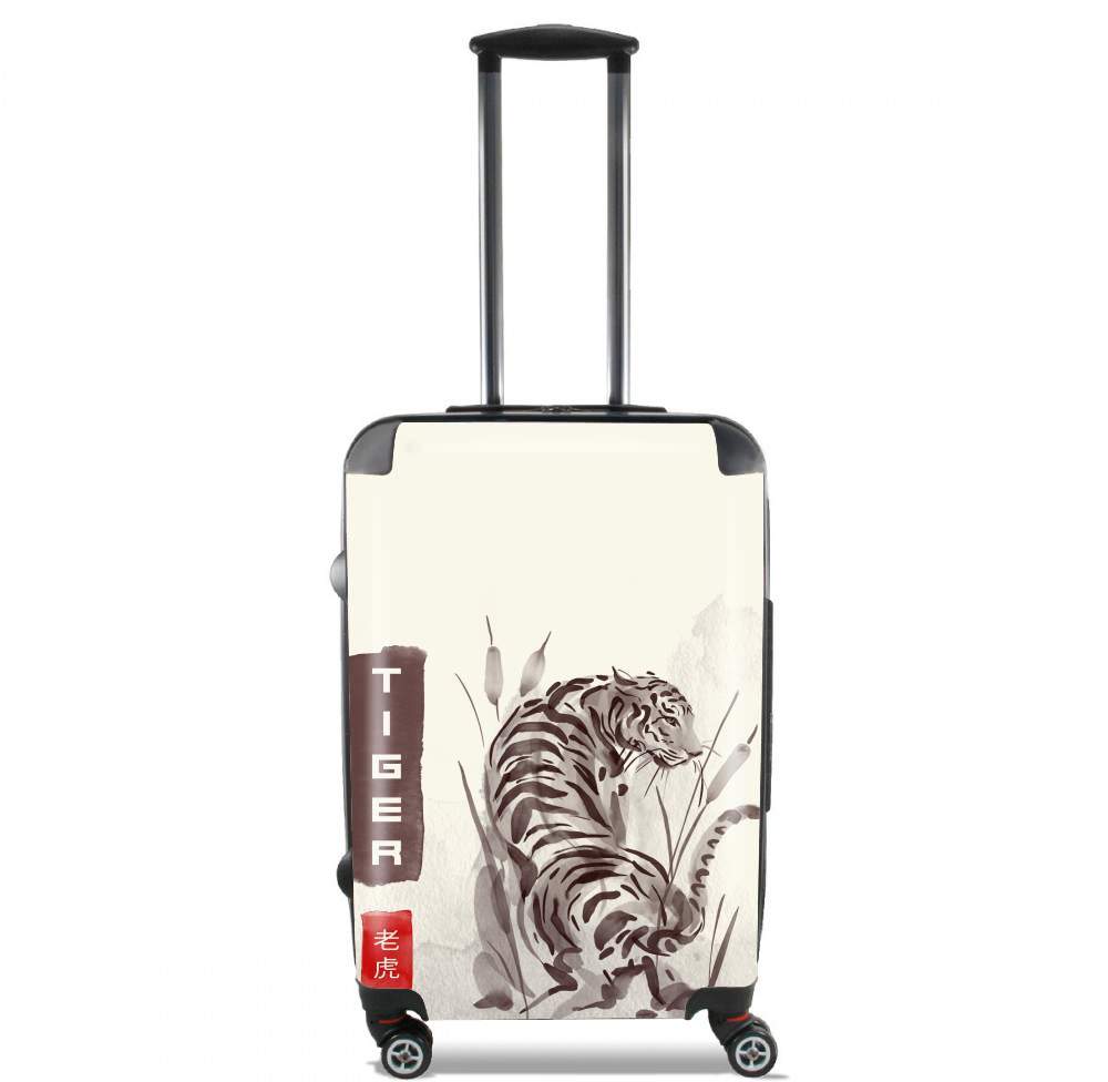  Tiger Japan Watercolor Art para Tamaño de cabina maleta