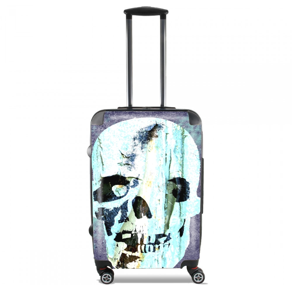  Vintage Blue Skull para Tamaño de cabina maleta