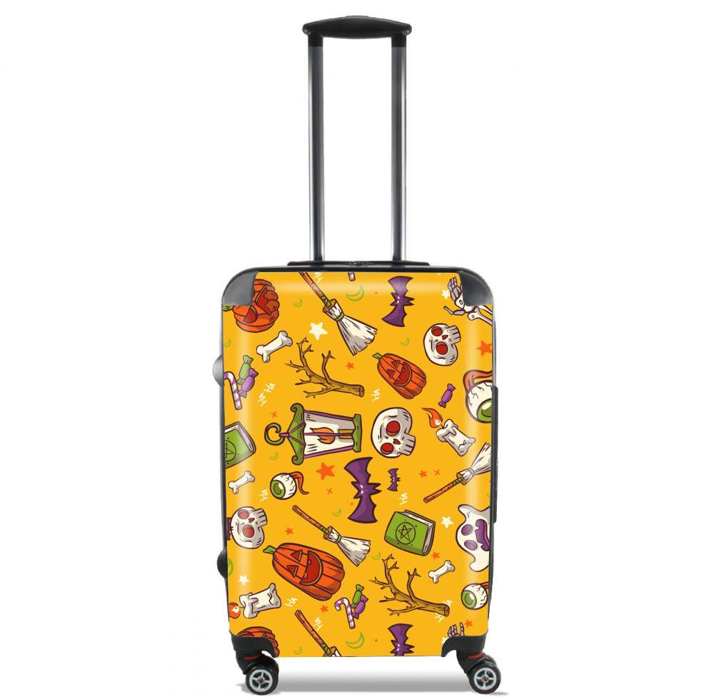  Yellow Halloween Pattern para Tamaño de cabina maleta